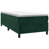 Vidaxl boxspring bed 100x200 cm fluweel donkergroen