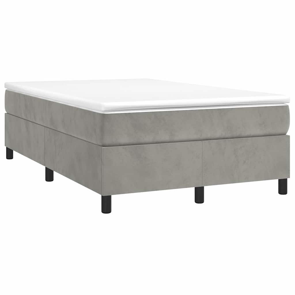 Vidaxl boxspring bed 120x200 cm fluweel lichtgrijs