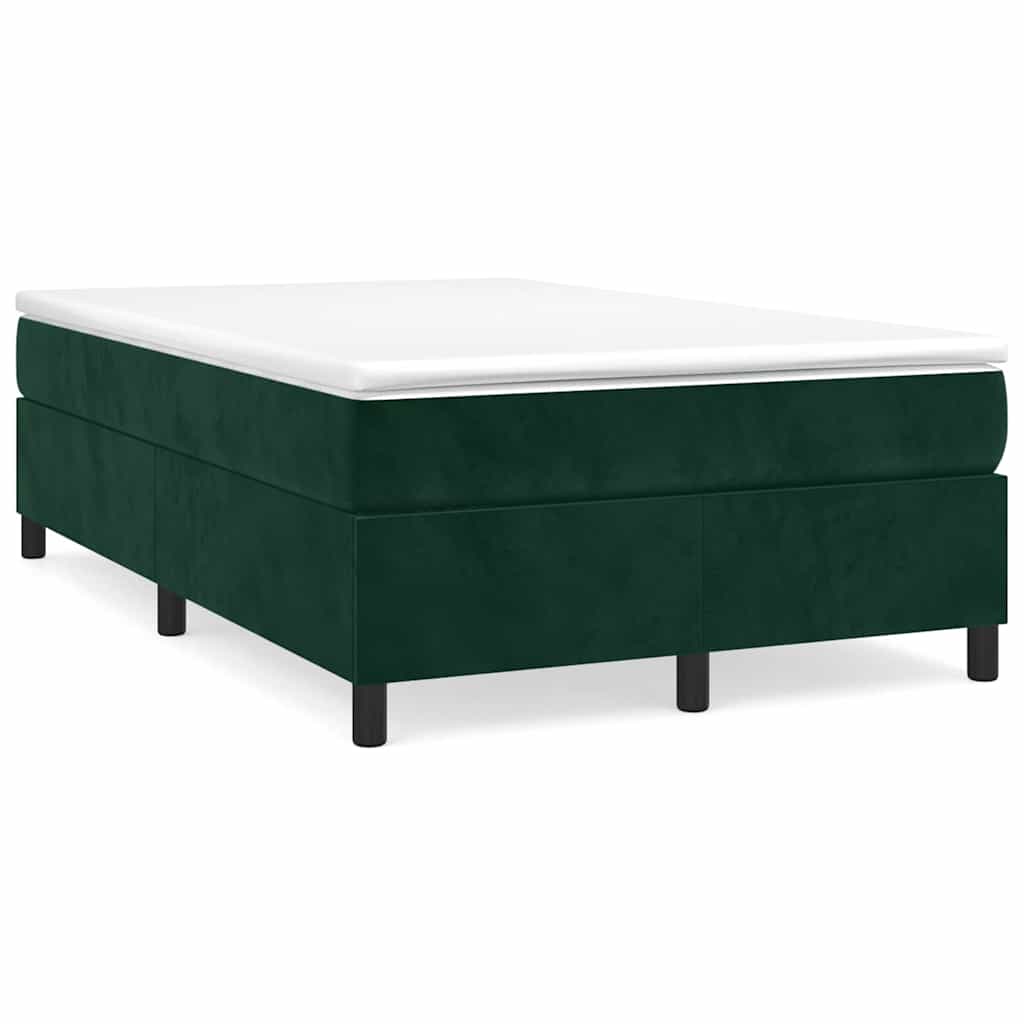 Vidaxl boxspring bed 120x200 cm fluweel donkergroen