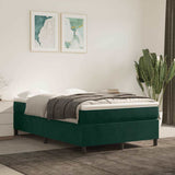 Vidaxl boxspring bed 120x200 cm fluweel donkergroen