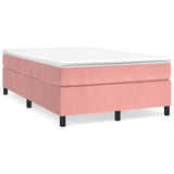 Vidaxl boxspring bed fluweel roze 120x200 cm
