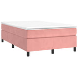 Vidaxl boxspring bed fluweel roze 120x200 cm