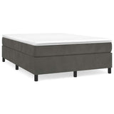 Vidaxl boxspring bed 140x190 cm fluweel donkergrijs