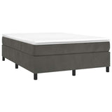 Vidaxl boxspring bed 140x190 cm fluweel donkergrijs