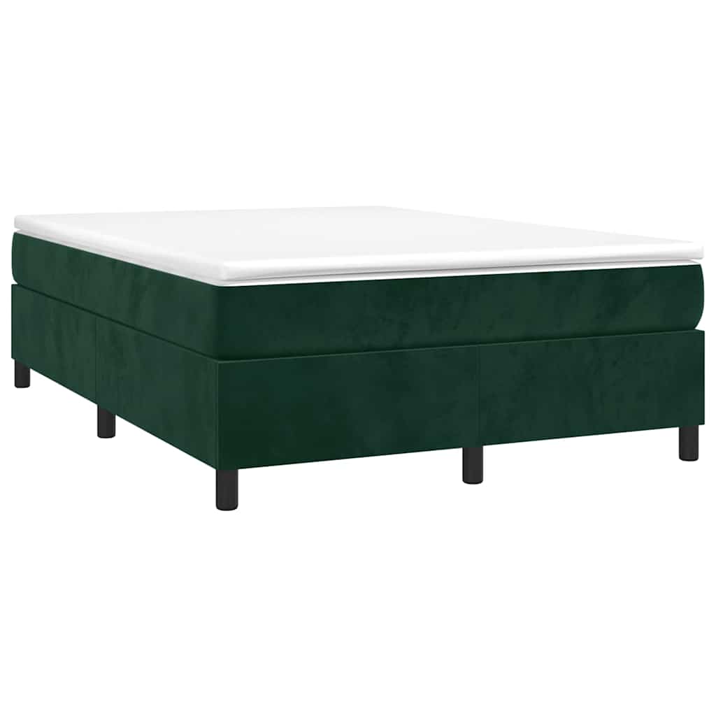 Vidaxl boxspring bed 140x190 cm fluweel donkergroen
