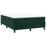 Vidaxl boxspring bed 140x190 cm fluweel donkergroen