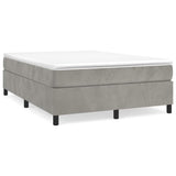 Vidaxl boxspring bed 140x200 cm fluweel lichtgrijs