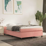 Vidaxl boxspring bed fluweel roze 140x200 cm