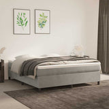 Vidaxl boxspring bed 160x200 cm fluweel lichtgrijs
