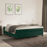 Vidaxl boxspring bed 160x200 cm fluweel donkergroen