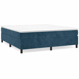 Vidaxl boxspring bed 160x200 cm fluweel donkerblauw