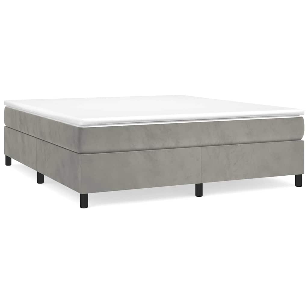Vidaxl boxspring bed 180x200 cm fluweel lichtgrijs