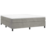 Vidaxl boxspring bed 180x200 cm fluweel lichtgrijs