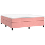 Vidaxl boxspring bed fluweel roze 180x200 cm