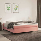 Vidaxl boxspring bed fluweel roze 180x200 cm