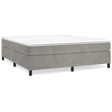 Vidaxl boxspring bed 200x200 cm fluweel lichtgrijs