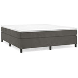 Vidaxl boxspring bed 200x200 cm fluweel donkergrijs