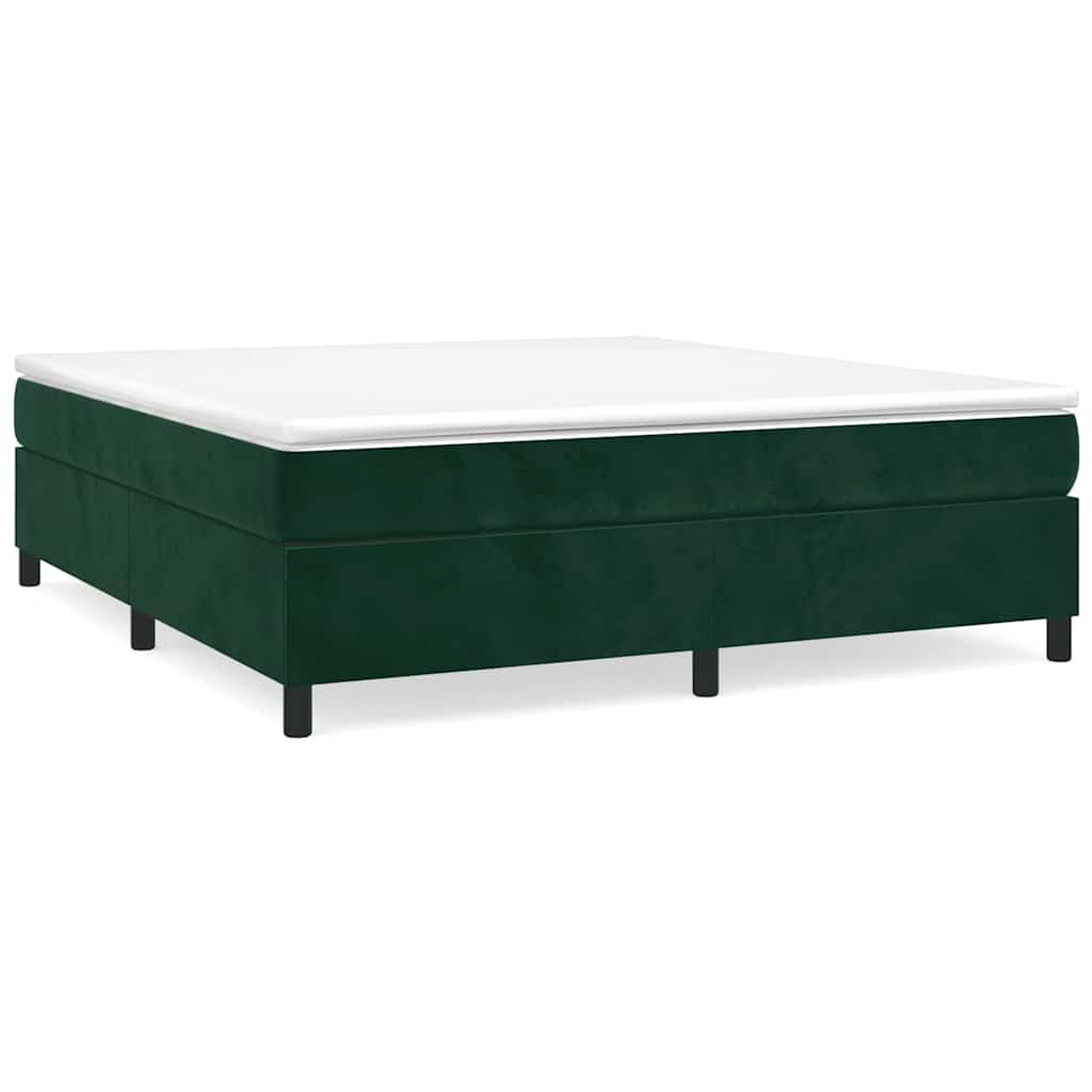 Vidaxl boxspring bed 200x200 cm fluweel donkergroen