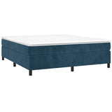 Vidaxl boxspring bed 200x200 cm fluweel donkerblauw