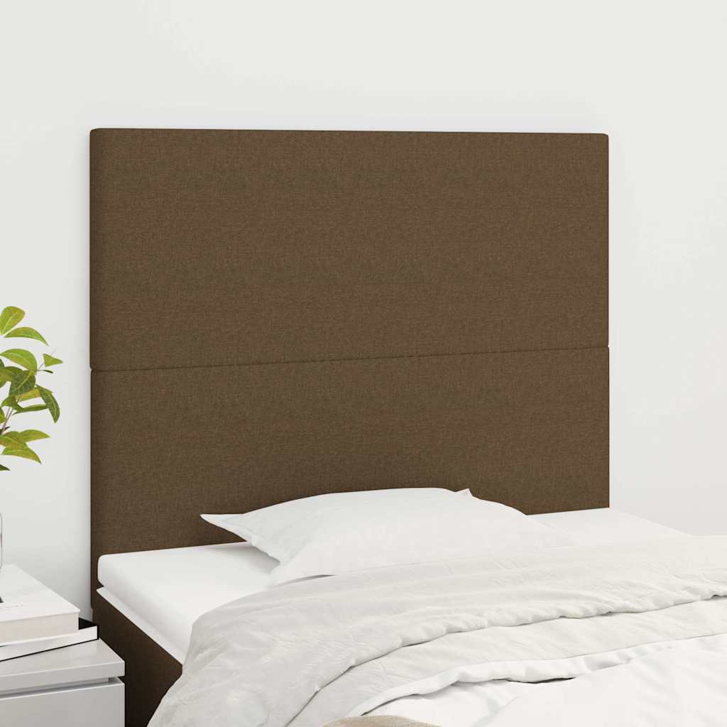 Vidaxl hoofdbord donkerbruin 80x5x118 128 cm stof