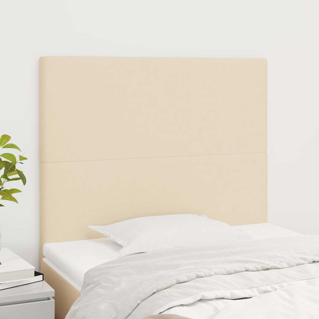 Vidaxl hoofdbord crème 90x5x118 128 cm stof