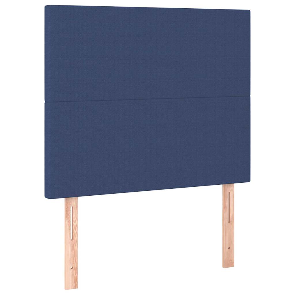 Vidaxl hoofdbord blauw 90x5x118 128 cm stof