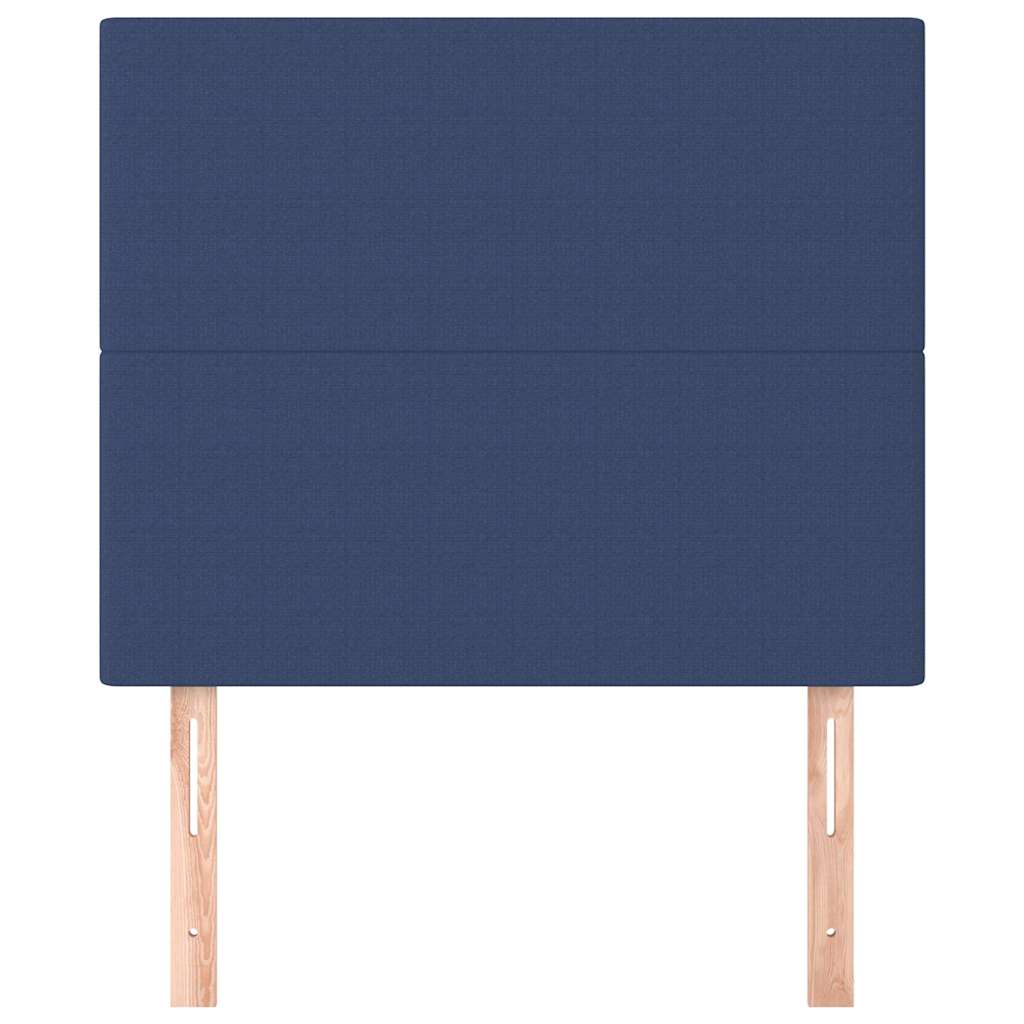 Vidaxl hoofdbord blauw 90x5x118 128 cm stof