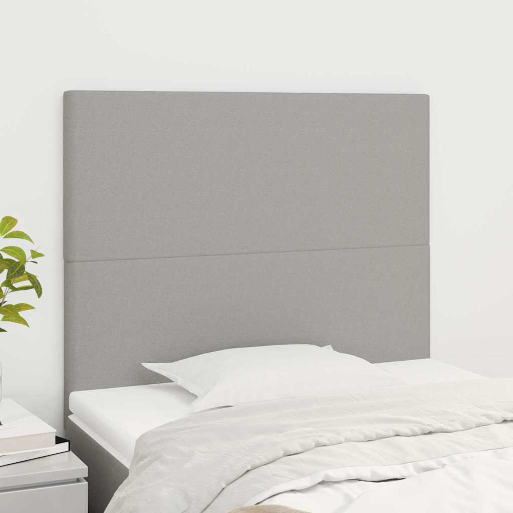 Vidaxl hoofdbord lichtgrijs 100x5x118 128 cm stof