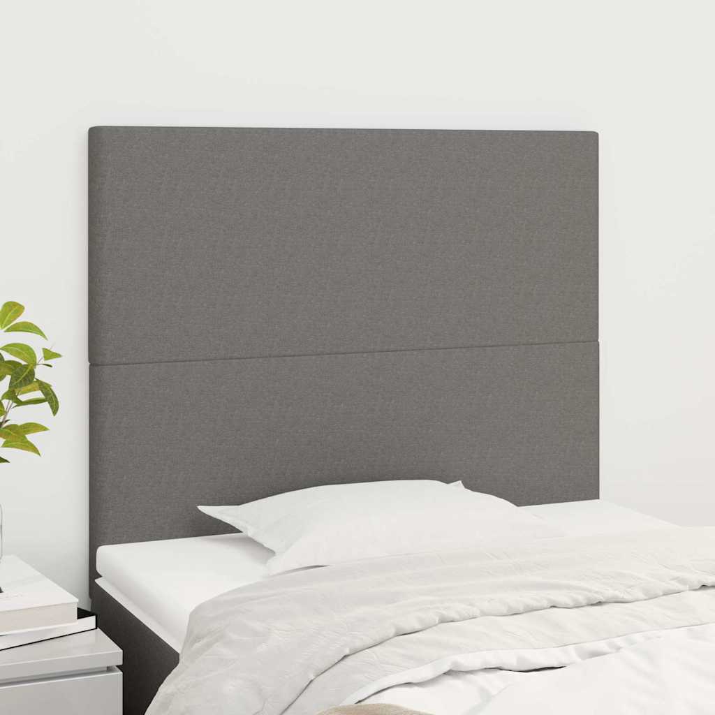Vidaxl hoofdbord donkergrijs 100x5x118 128 cm stof