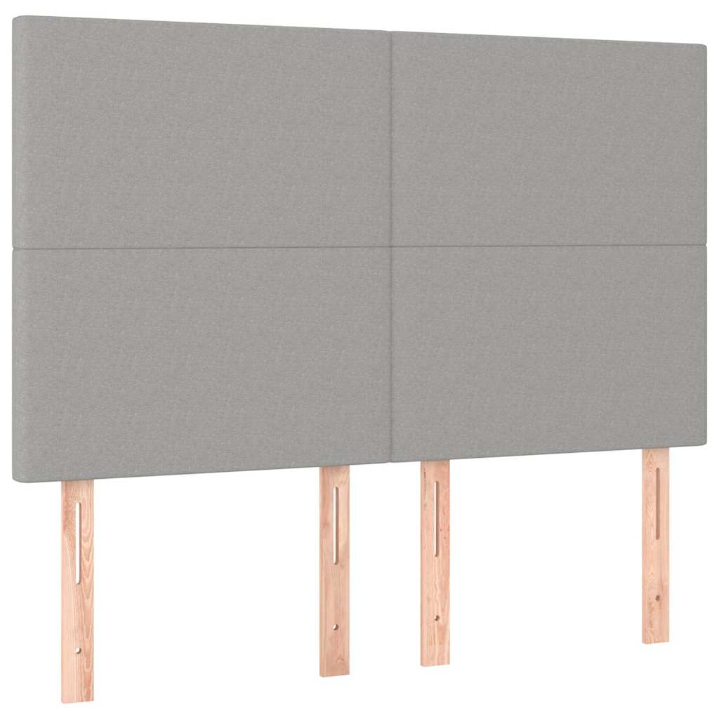 Vidaxl hoofdbord lichtgrijs 144x5x118 128 cm stof
