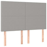 Vidaxl hoofdbord lichtgrijs 144x5x118 128 cm stof