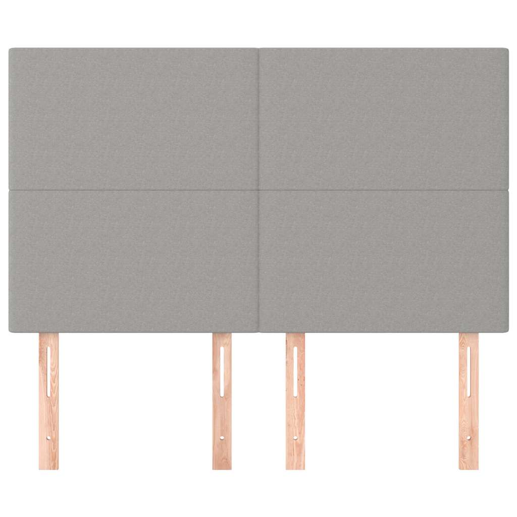 Vidaxl hoofdbord lichtgrijs 144x5x118 128 cm stof
