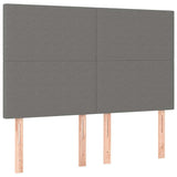 Vidaxl hoofdbord donkergrijs 144x5x118 128 cm stof