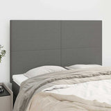 Vidaxl hoofdbord donkergrijs 144x5x118 128 cm stof