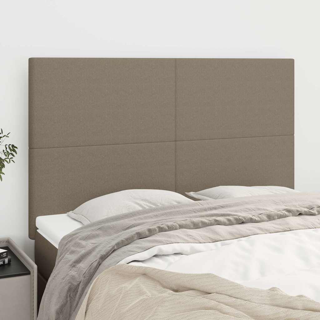 Vidaxl hoofdbord taupe 144x5x118 128 cm stof