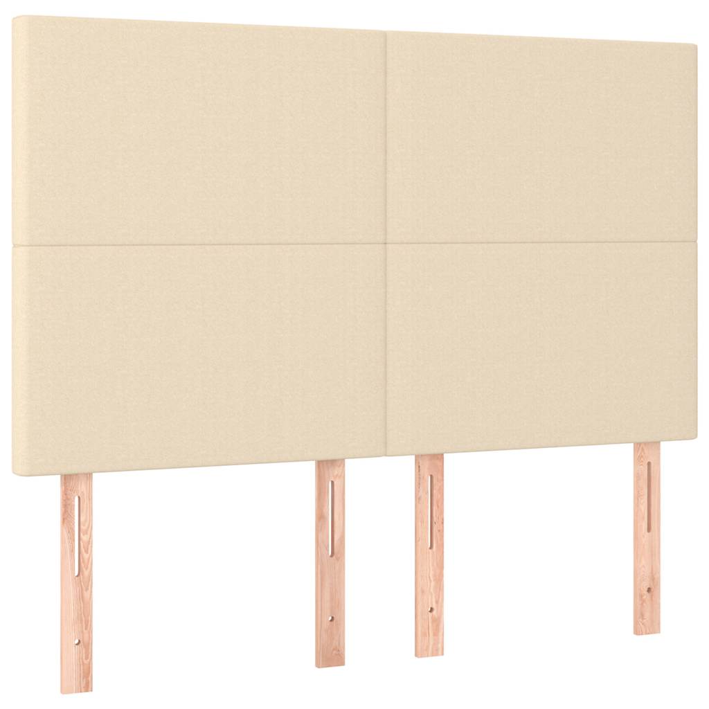 Vidaxl hoofdbord crème 144x5x118 128 cm stof