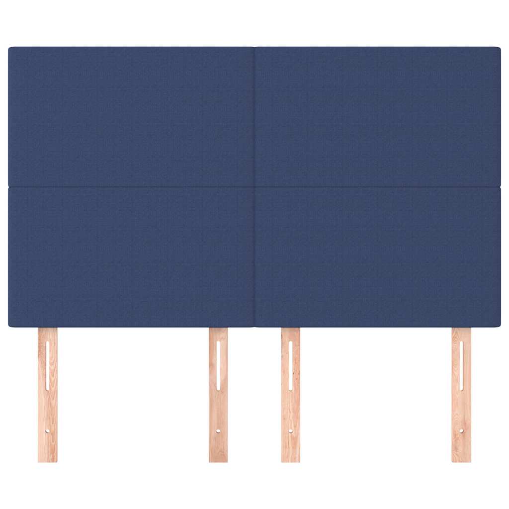 Vidaxl hoofdbord blauw 144x5x118 128 cm stof