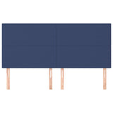Vidaxl hoofdbord blauw 160x5x118 128 cm stof