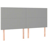Vidaxl hoofdbord lichtgrijs 180x5x118 128 cm stof