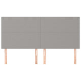 Vidaxl hoofdbord lichtgrijs 180x5x118 128 cm stof