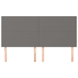Vidaxl hoofdbord donkergrijs 180x5x118 128 cm stof