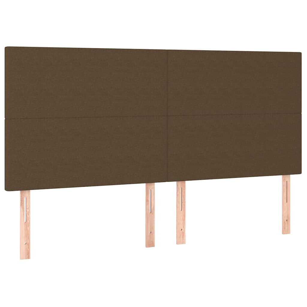 Vidaxl hoofdbord donkerbruin 180x5x118 128 cm stof