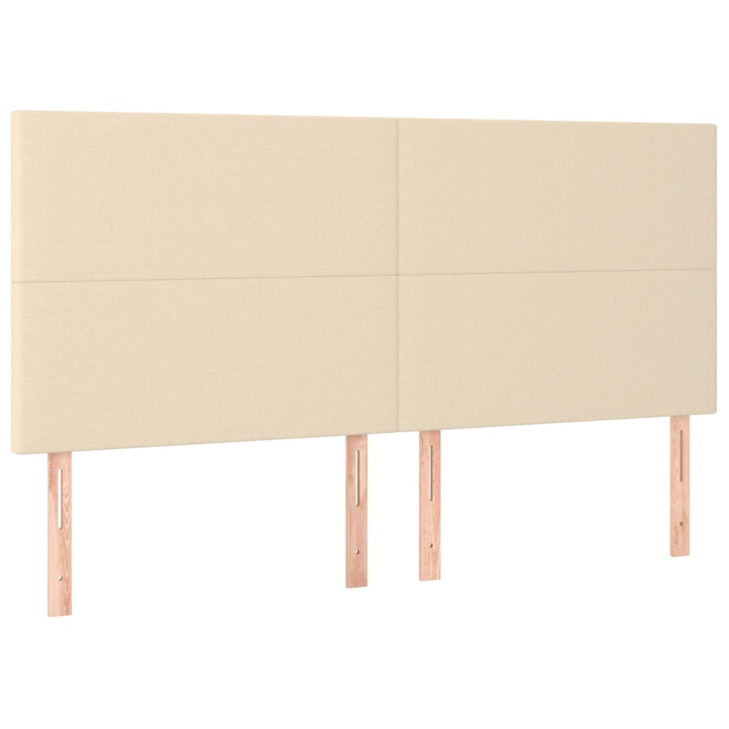 Vidaxl hoofdbord crème 180x5x118 128 cm stof