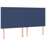Vidaxl hoofdbord blauw 180x5x118 128 cm stof