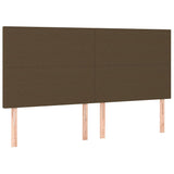 Vidaxl hoofdbord donkerbruin 200x5x118 128 cm stof
