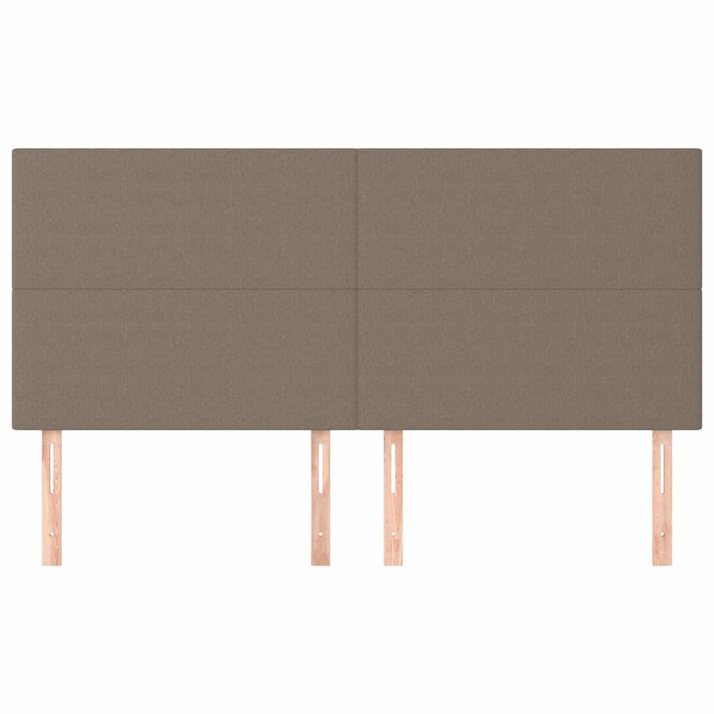 Vidaxl hoofdbord taupe 200x5x118 128 cm stof