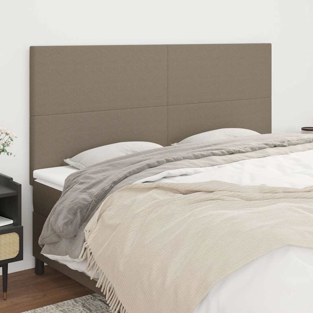 Vidaxl hoofdbord taupe 200x5x118 128 cm stof