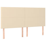 Vidaxl hoofdbord crème 200x5x118 128 cm stof