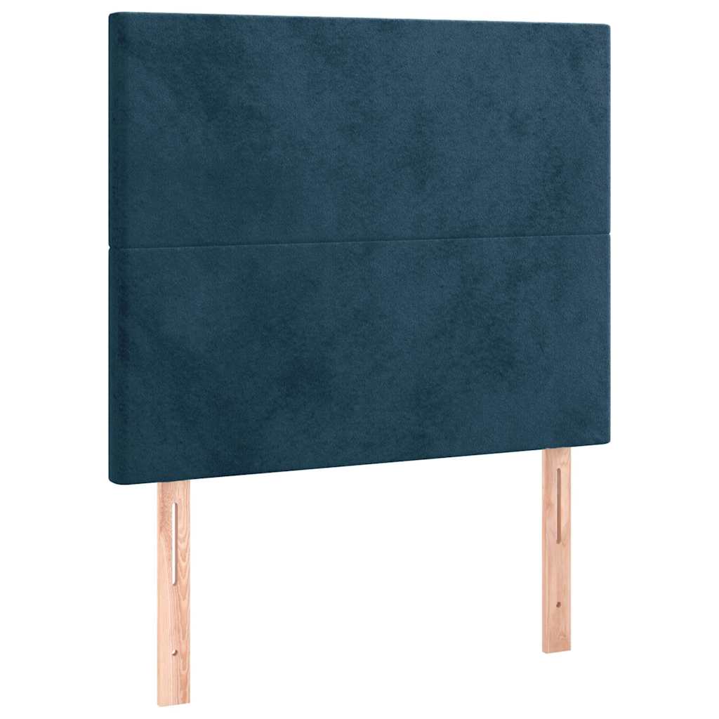 Vidaxl hoofdbord donkerblauw 90x5x118 128 cm fluweel