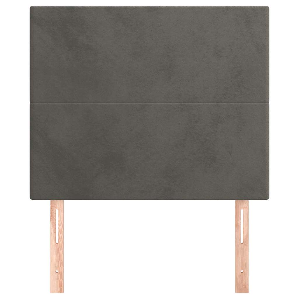 Vidaxl hoofdbord donkergrijs 100x5x118 128 cm fluweel